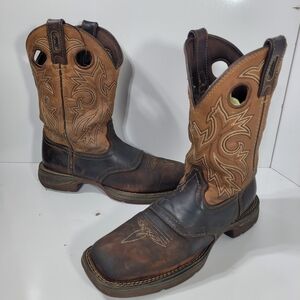 Durango Rebel Saddle Up Men's Western Boots DB4442 Brown Tan Size 8.5 D Leather